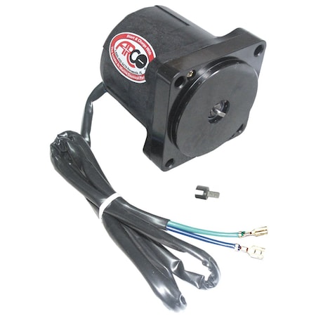 Arco Marine Replacement Johnson/Evinrude Tilt Trim Motor - 2-Wire, 4 Bolt, Flat Blade Shaft 6241